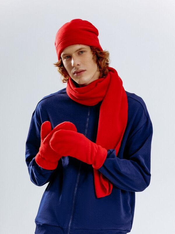 Шапка Fleecy, красная арт.17481.50