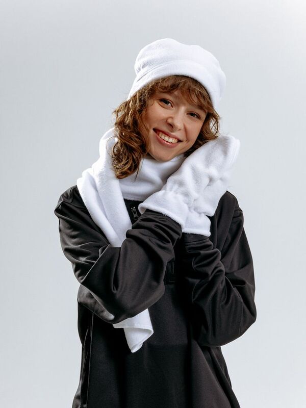 Шарф Fleecy, белый арт.17482.60