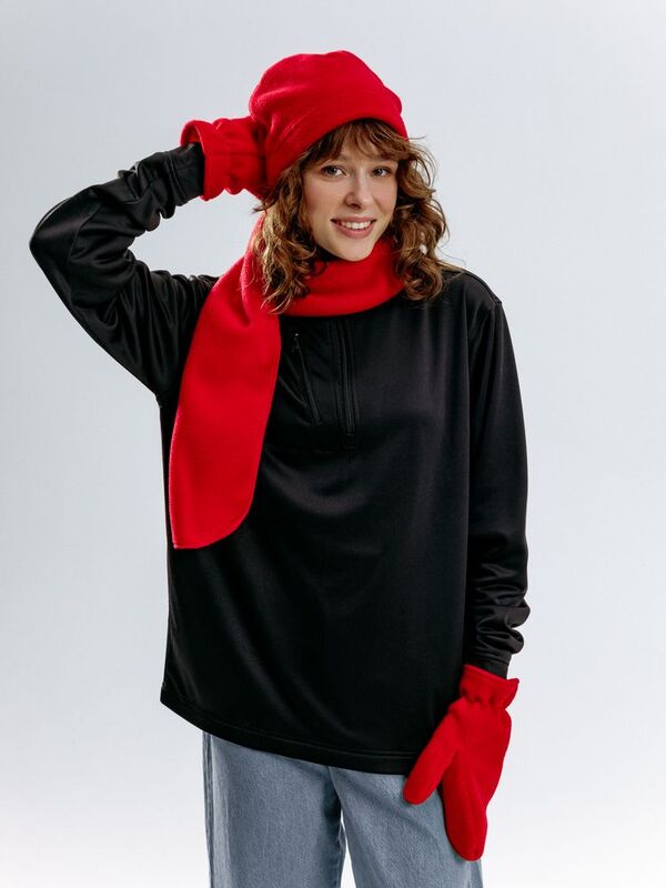 Варежки Fleecy, красные арт.17483.50