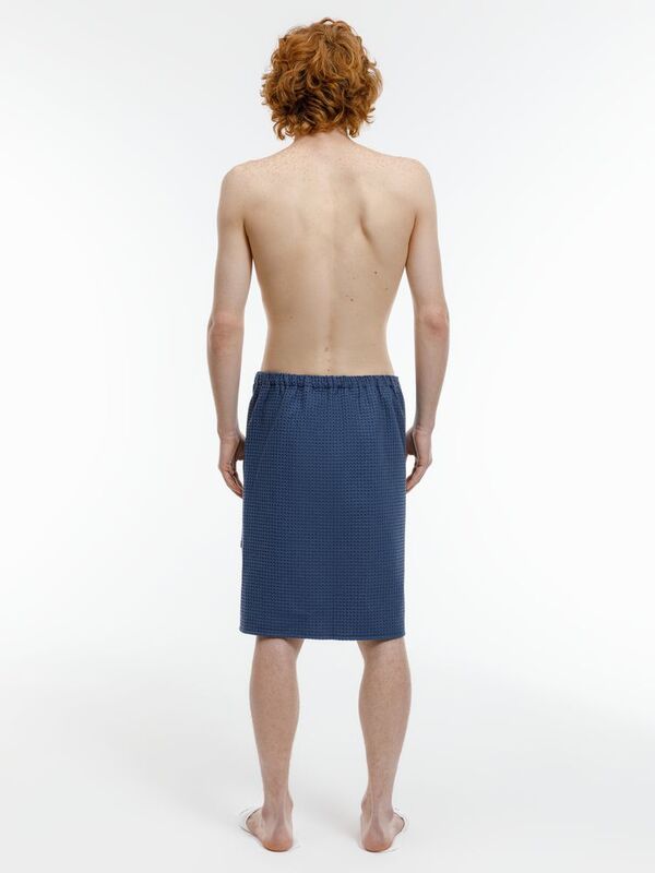 Килт вафельный мужской Onsen, темно-синий, единый размер арт.17348.44