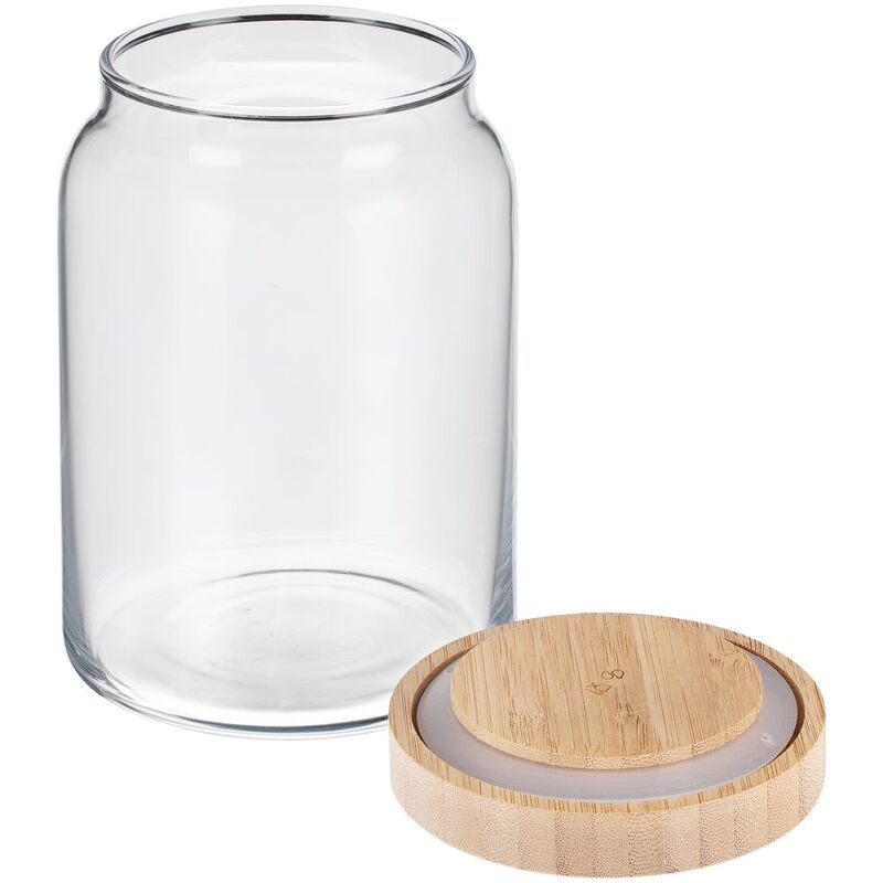 Банка с бамбуковой крышкой Woody M арт.20257.01