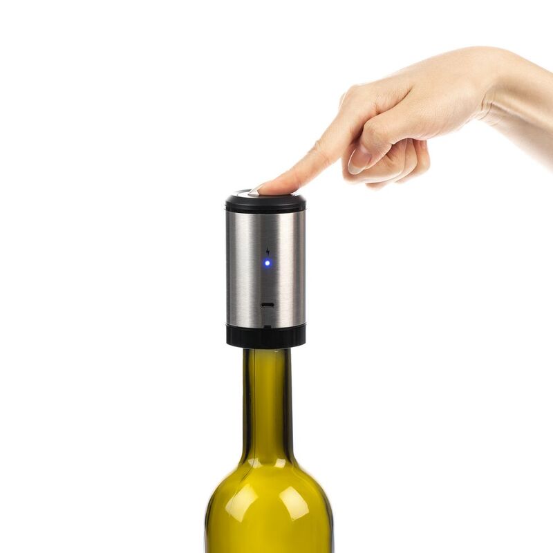 Электрическая пробка для вина Tuoretta, серебристая арт.19210.11