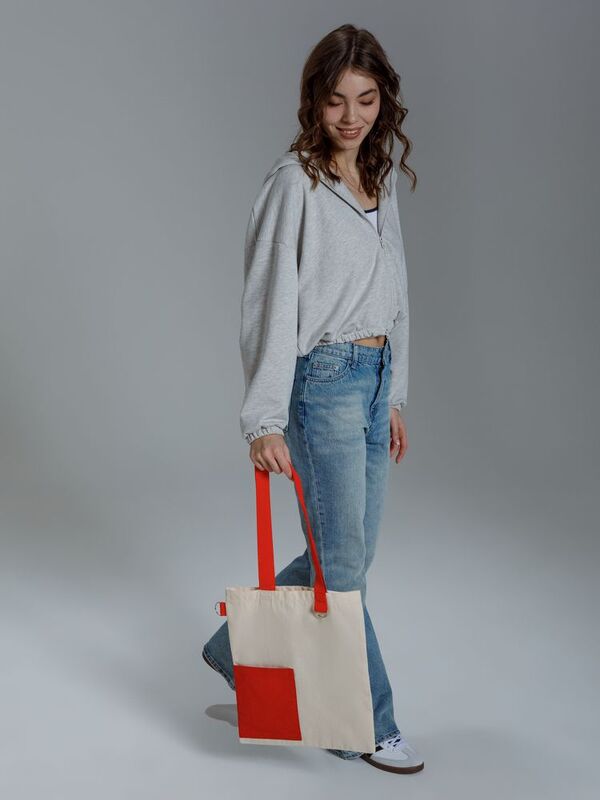 Шопер Onlook, неокрашенный с красным арт.17628.65