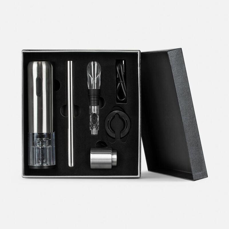 Винный набор Veritas, черный с серебристым арт.20429.10