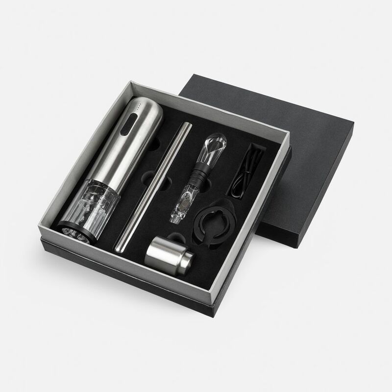 Винный набор Veritas, черный с серебристым арт.20429.10