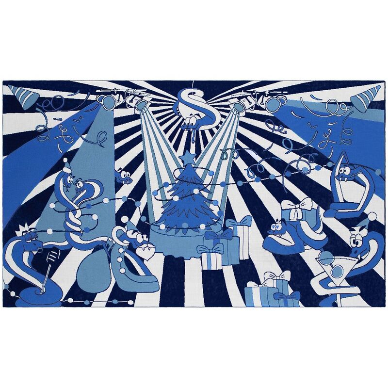 Плед Snake Your Body, синий арт.20231.40