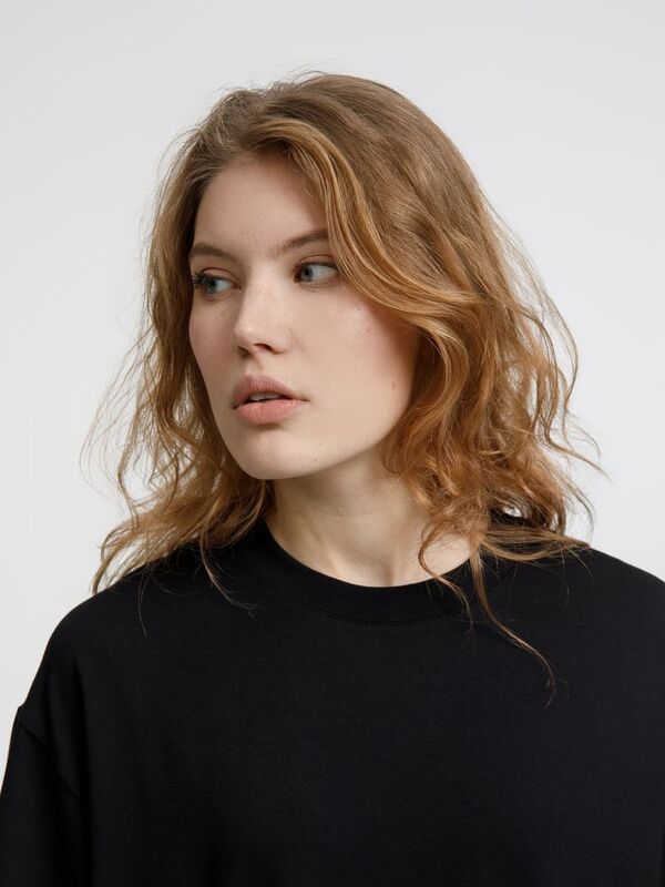 Футболка оверсайз унисекс Lavinia, черная арт.19416.30