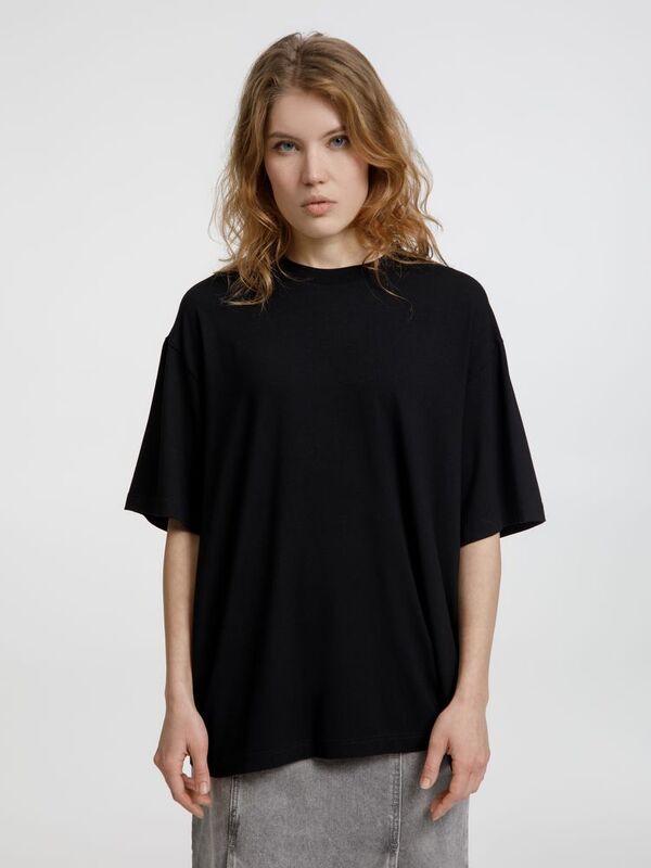 Футболка оверсайз унисекс Lavinia, черная арт.19416.30