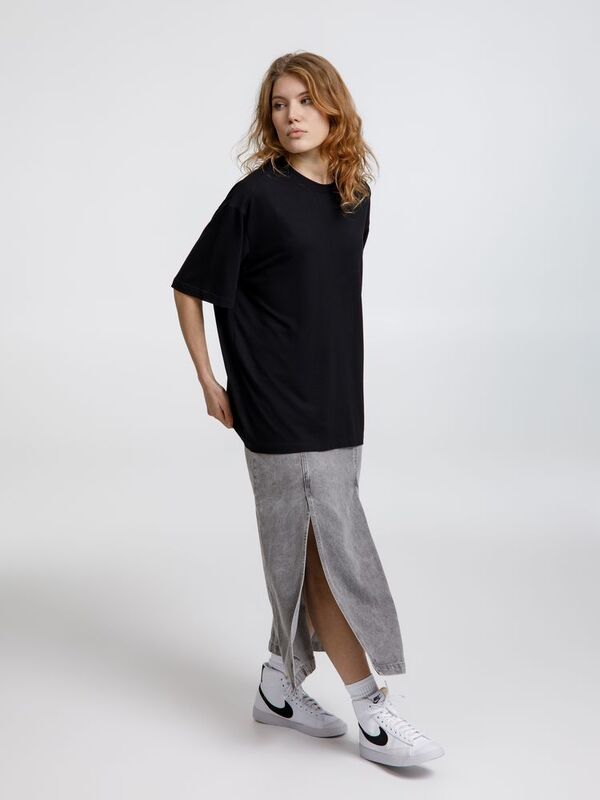 Футболка оверсайз унисекс Lavinia, черная арт.19416.30