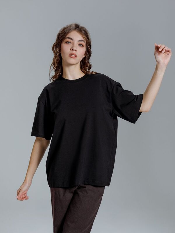 Футболка оверсайз Kangas, черная арт.19417.30