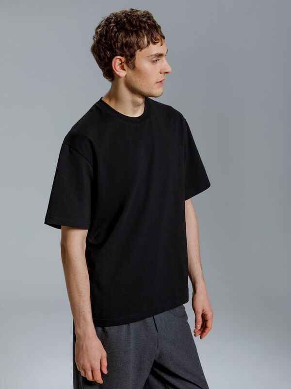 Футболка оверсайз Kangas, черная арт.19417.30