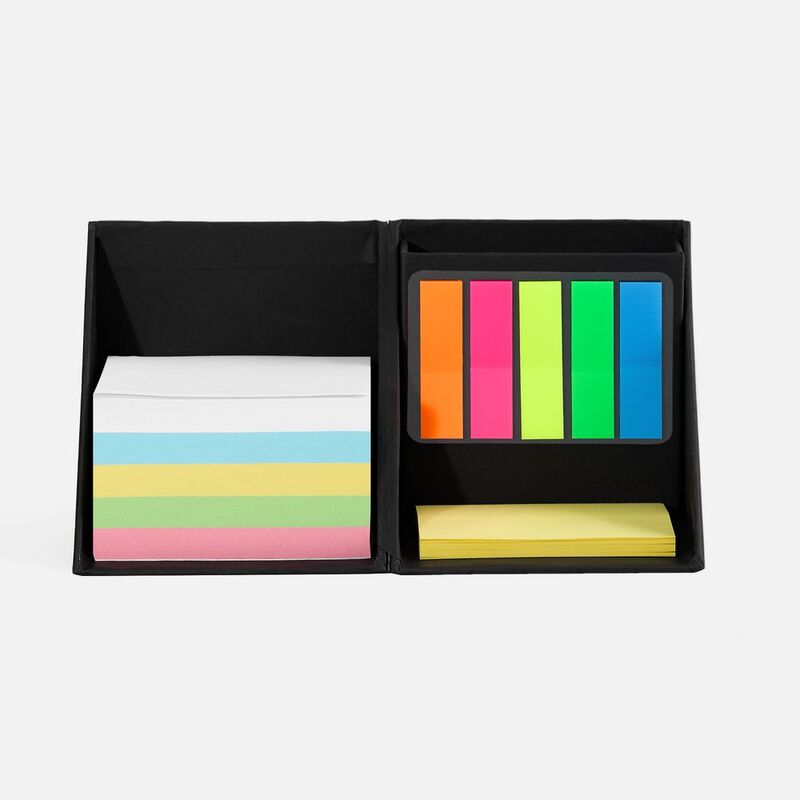 Настольный набор со стикерами Mnemonic ver.2, черный арт.17636.30