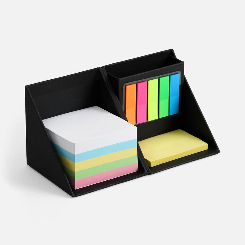 Настольный набор со стикерами Mnemonic ver.2, черный арт.17636.30