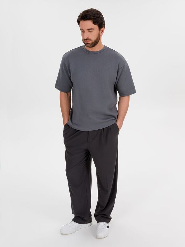 Джемпер с коротким рукавом Siluetti Volumica, серый арт.20573.10