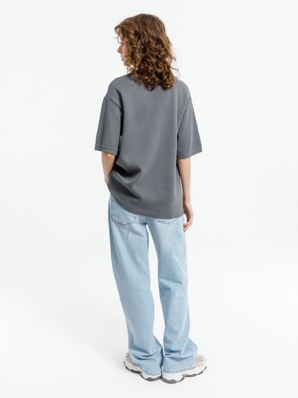 Джемпер с коротким рукавом Siluetti Volumica, серый арт.20573.10