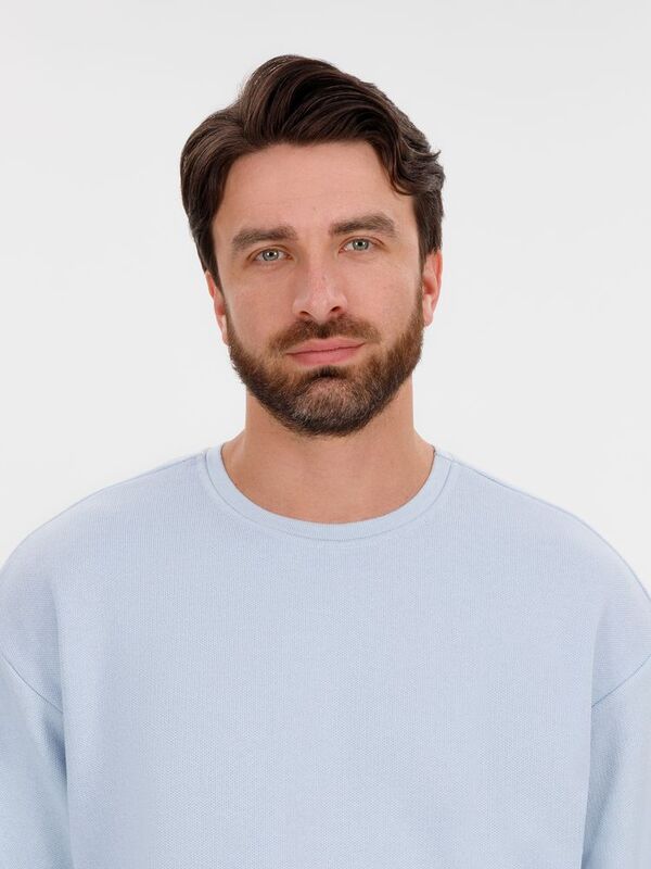 Джемпер с коротким рукавом Siluetti Volumica, светло-голубой арт.20573.17