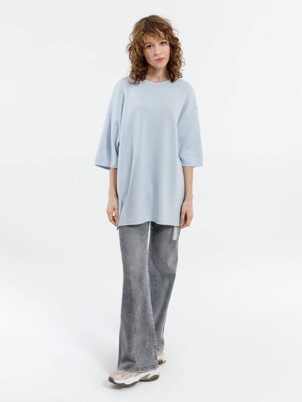 Джемпер с коротким рукавом Siluetti Volumica, светло-голубой арт.20573.17