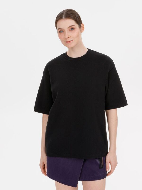 Джемпер с коротким рукавом Siluetti Volumica, черный арт.20573.30
