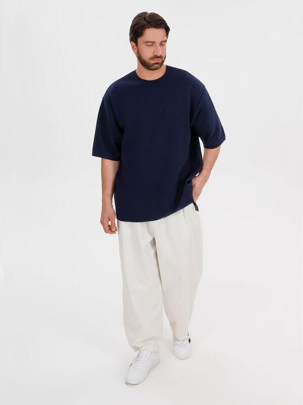 Джемпер с коротким рукавом Siluetti Volumica, темно-синий арт.20573.41