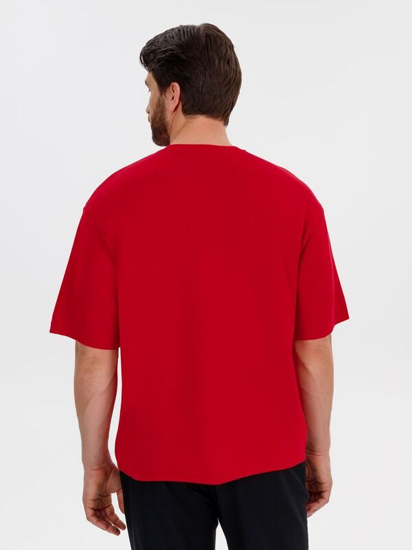 Джемпер с коротким рукавом Siluetti Volumica, красный арт.20573.50