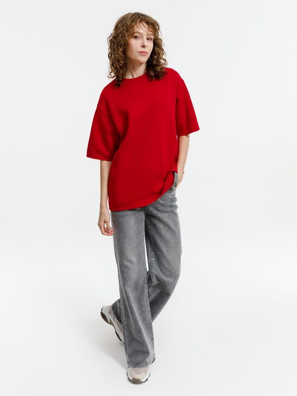 Джемпер с коротким рукавом Siluetti Volumica, красный арт.20573.50