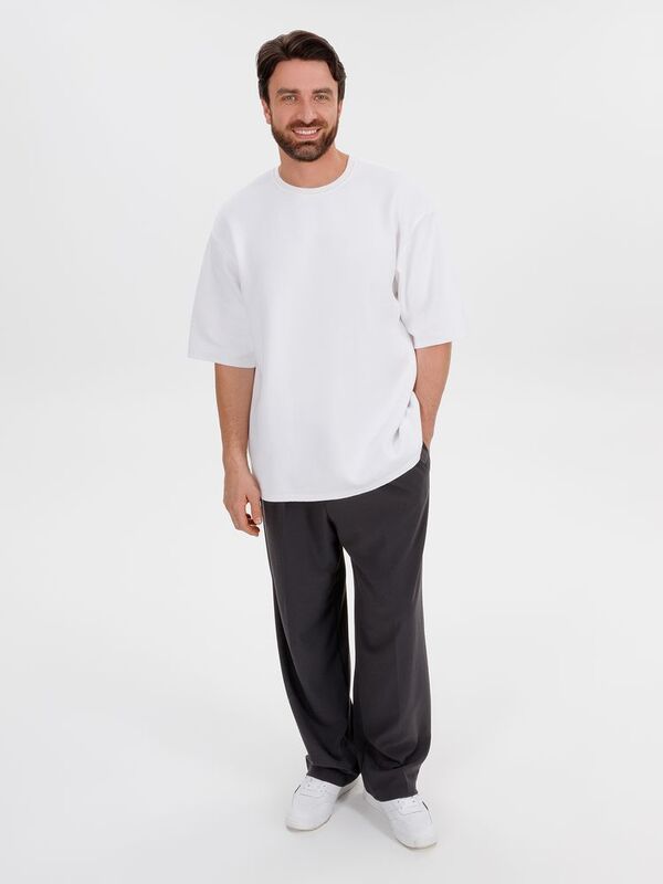 Джемпер с коротким рукавом Siluetti Volumica, молочно-белый арт.20573.60