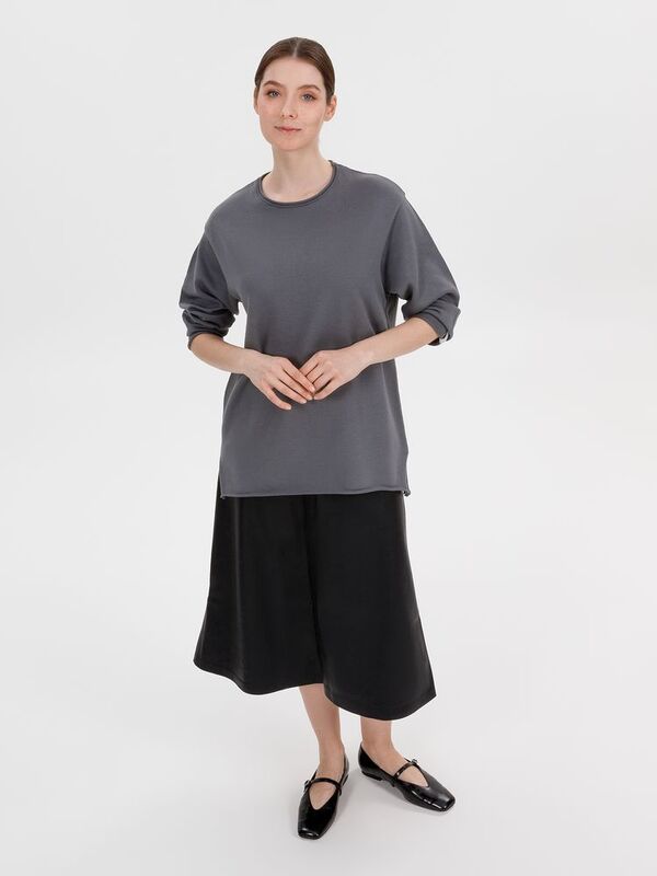 Лонгслив унисекс Siluetti Fuori, серый арт.20574.10