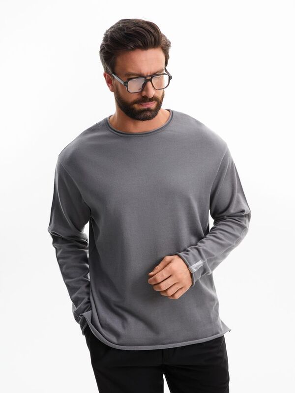 Лонгслив унисекс Siluetti Fuori, серый арт.20574.10