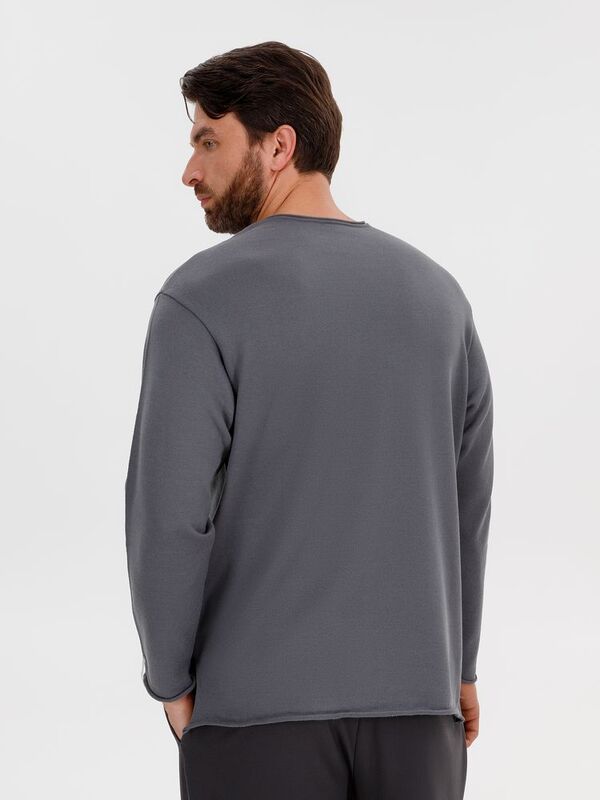 Лонгслив унисекс Siluetti Fuori, серый арт.20574.10