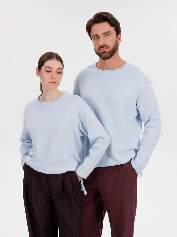 Лонгслив унисекс Siluetti Fuori, светло-голубой арт.20574.17