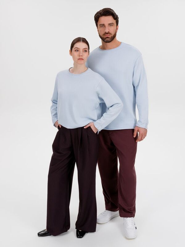 Лонгслив унисекс Siluetti Fuori, светло-голубой арт.20574.17