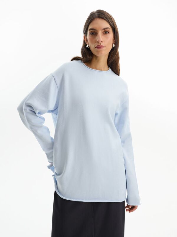Лонгслив унисекс Siluetti Fuori, светло-голубой арт.20574.17