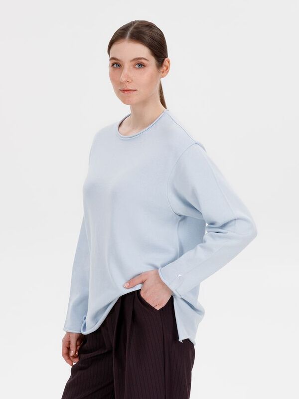 Лонгслив унисекс Siluetti Fuori, светло-голубой арт.20574.17
