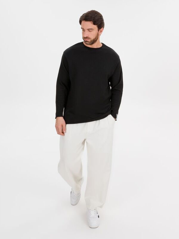 Лонгслив унисекс Siluetti Fuori, черный арт.20574.30