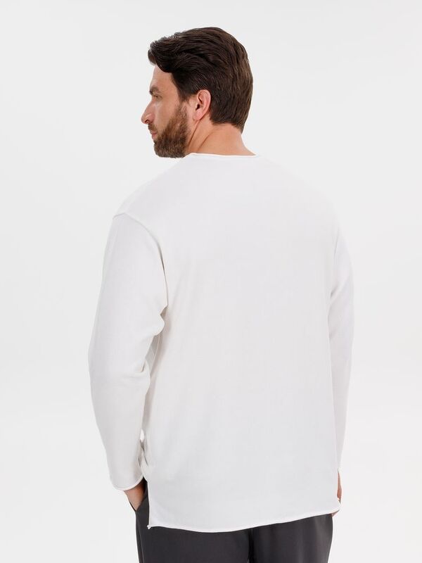 Лонгслив унисекс Siluetti Fuori, молочно-белый арт.20574.60