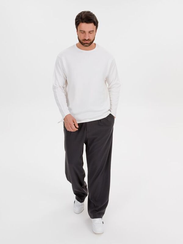 Лонгслив унисекс Siluetti Fuori, молочно-белый арт.20574.60