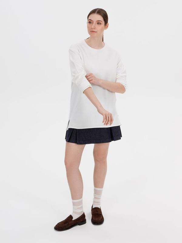 Лонгслив унисекс Siluetti Fuori, молочно-белый арт.20574.60