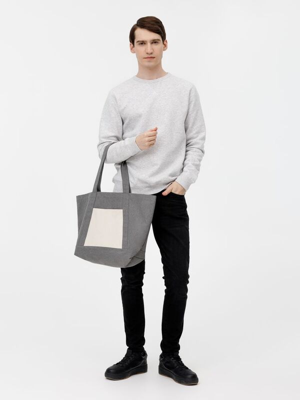 Шопер Shophop, серый с неокрашенным арт.17296.10