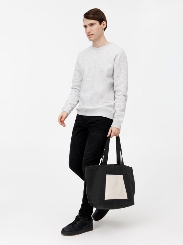 Шопер Shophop, черный с неокрашенным арт.17296.30