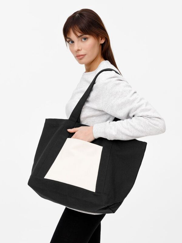 Шопер Shophop, черный с неокрашенным арт.17296.30