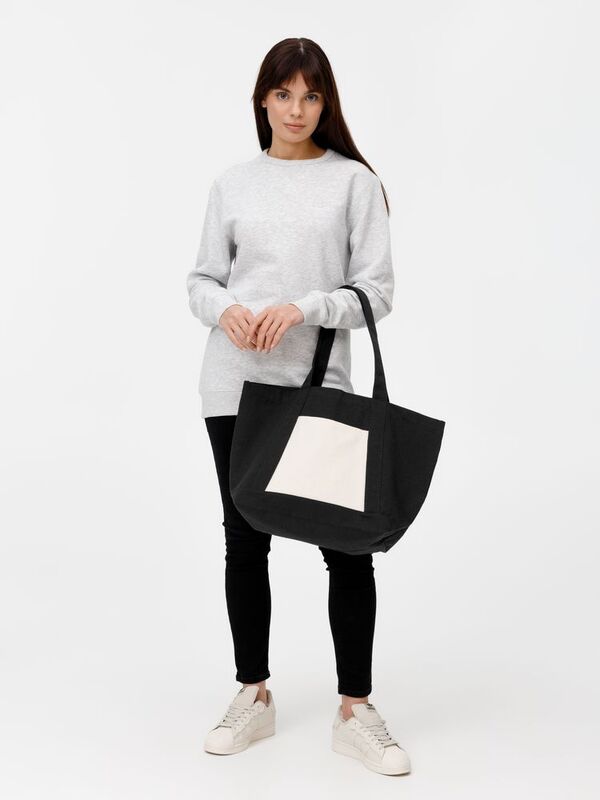 Шопер Shophop, черный с неокрашенным арт.17296.30