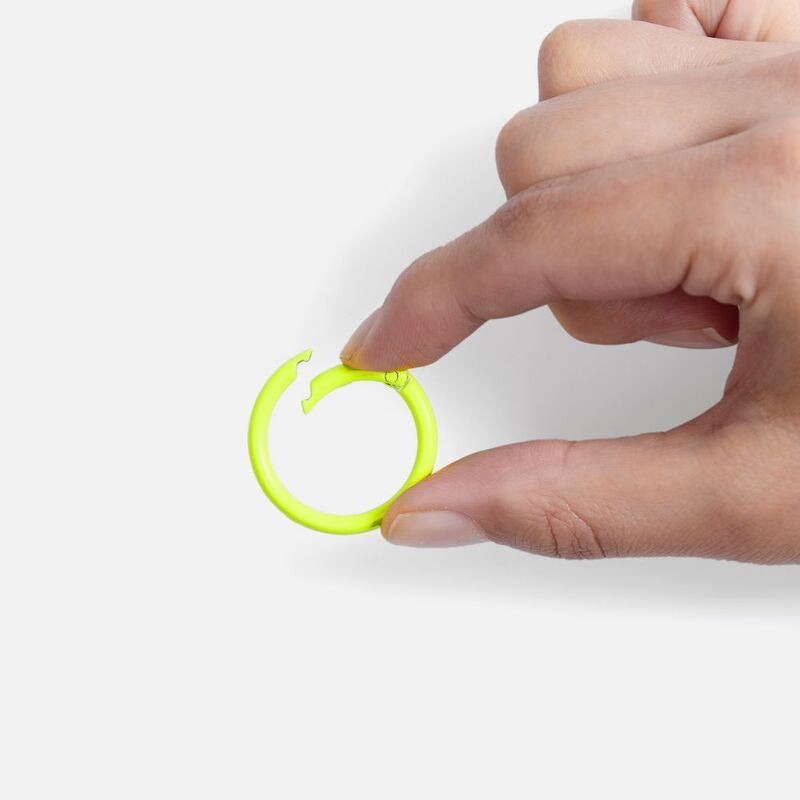 Карабин-кольцо Claus, L, желтый неон арт.17394.89