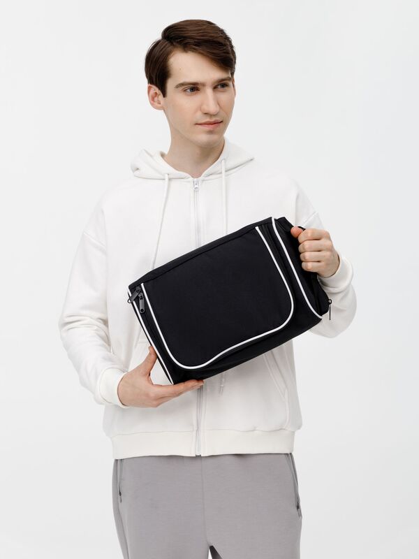 Сумка для обуви Equipex, черная с белым арт.18254.30