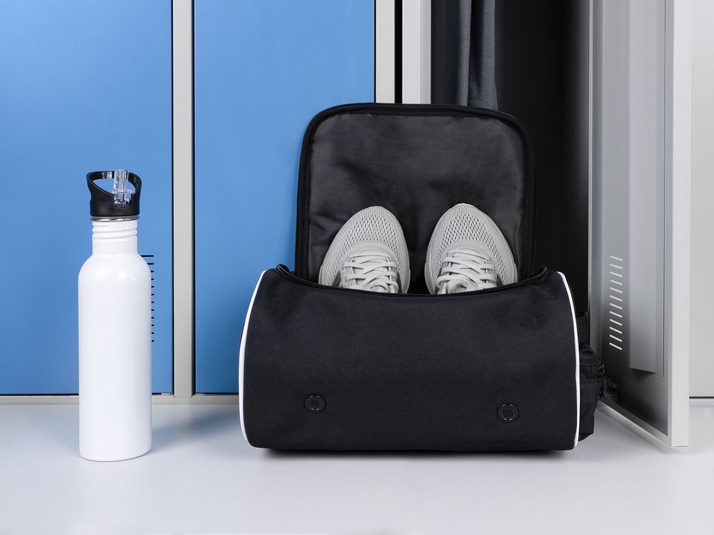 Сумка для обуви Equipex, черная с белым арт.18254.30