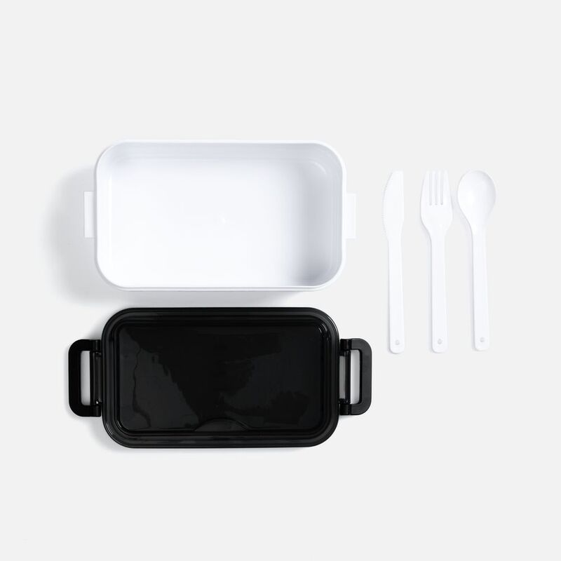 Ланчбокс Pranzo, белый с черным арт.63033.63