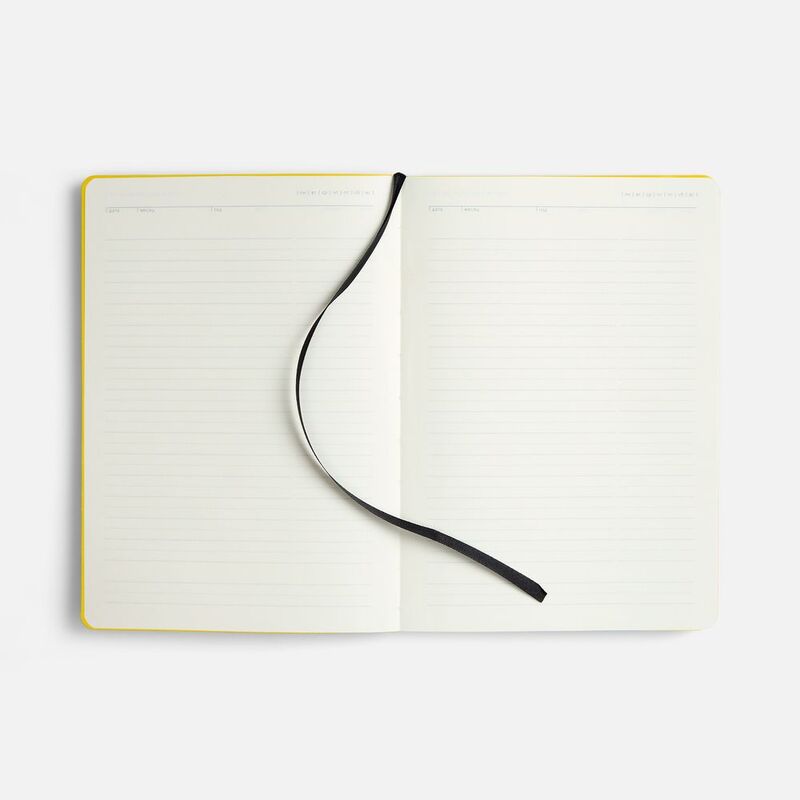 Ежедневник Doppio, недатированный, черный с желтым арт.26022.38