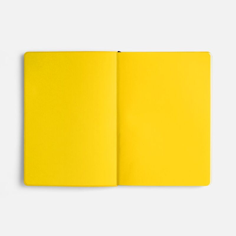 Ежедневник Doppio, недатированный, черный с желтым арт.26022.38