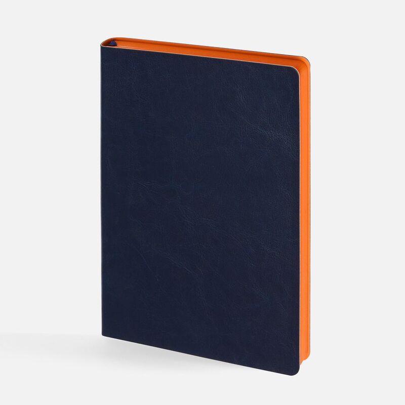 Ежедневник Doppio, недатированный, синий с оранжевым арт.26022.42