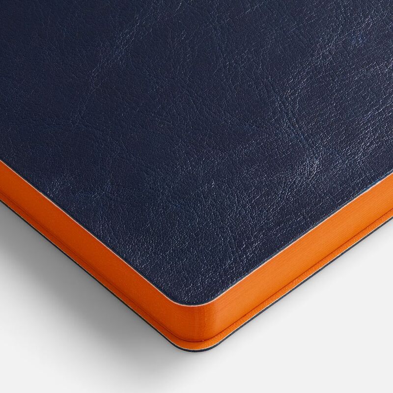 Ежедневник Doppio, недатированный, синий с оранжевым арт.26022.42
