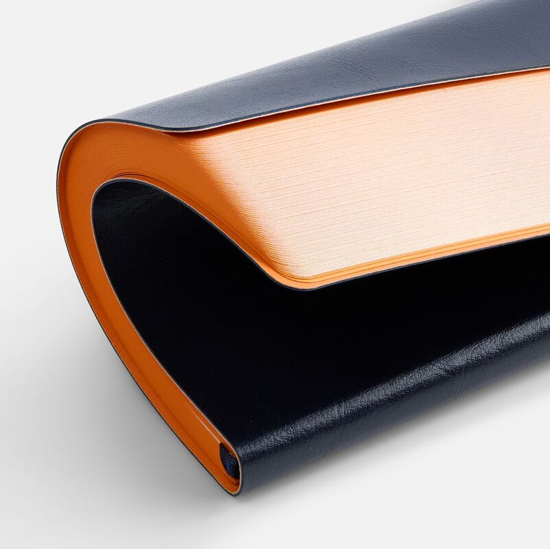 Ежедневник Doppio, недатированный, синий с оранжевым арт.26022.42